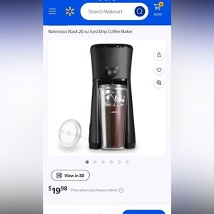 Mainstay single serve ice coffee  maker